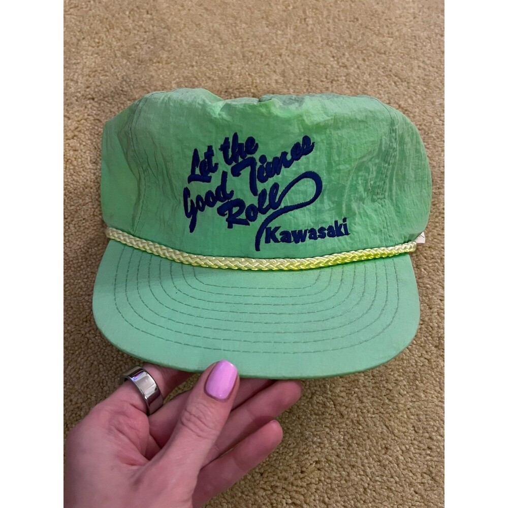 Vintage 90s Kawasaki Let The Good Times Roll Adjustable Hat